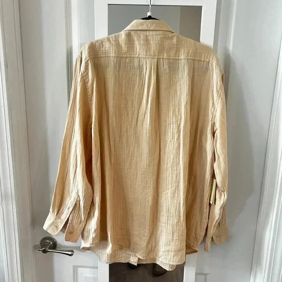 NWT Wilfred Free SAIL Button Up Size Large Color Beige - Picture 7 of 7